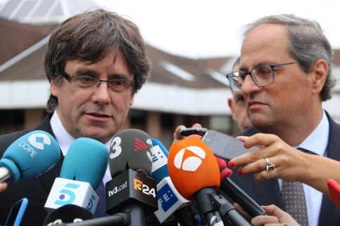 Quim Torra and Carles Puigdemont