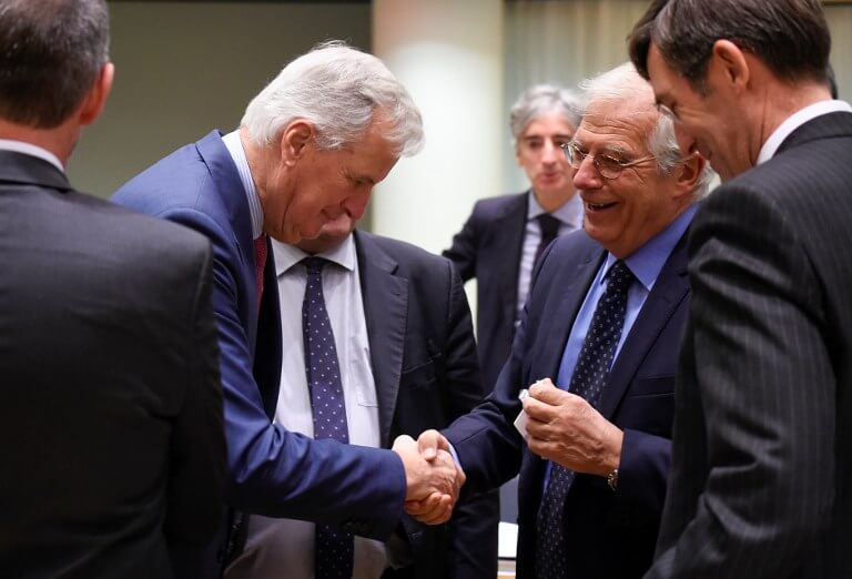Michael Barnier and Josep Borrel