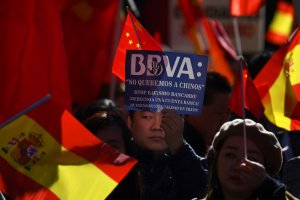 BBVA Chinese protest
