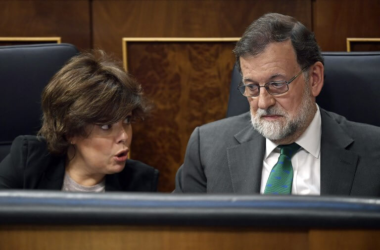 Mariano Rajoy and Soraya Saenz de Santamaria