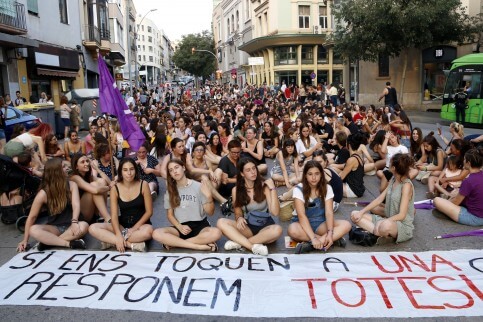 Women protest in Manresa