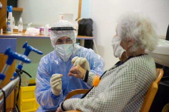 Elderly resident being tested for Coronavirus