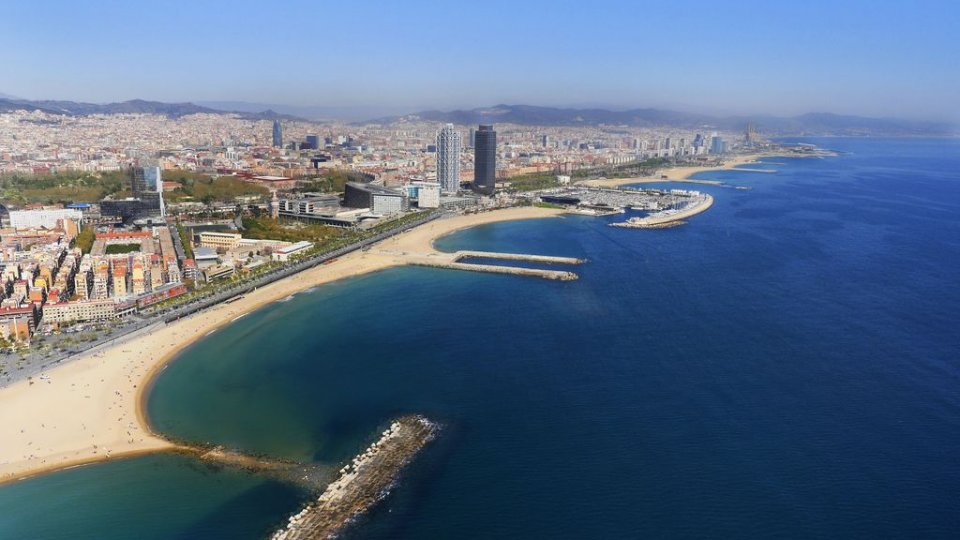 View of Barcelona sea front