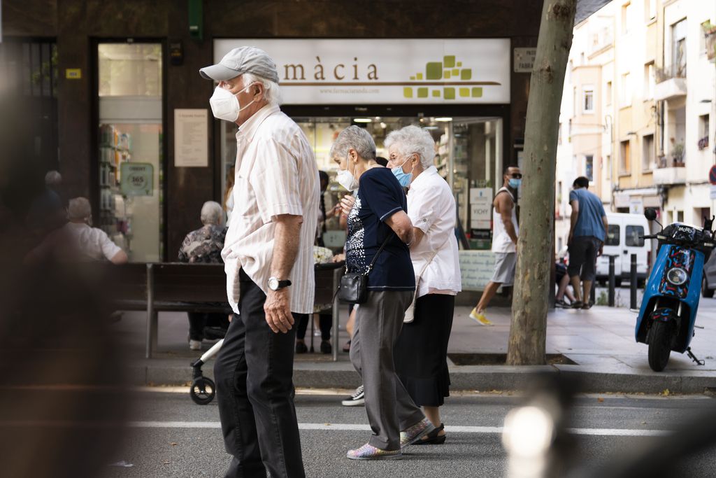 Citizens walking in Barcelona