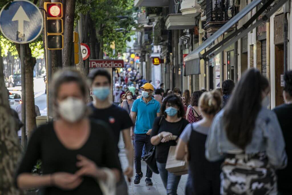 People walking in Barcelona