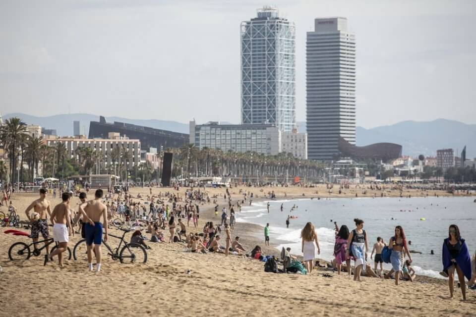 Beach front in Barcelona