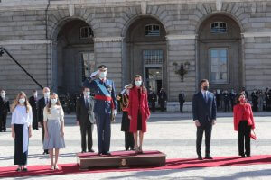 Felipe VI presiding over the ceremony for Spain's National Day