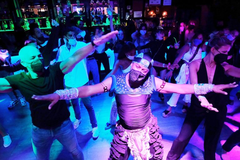 The dance floor inside Las Vegas bar in Sitges