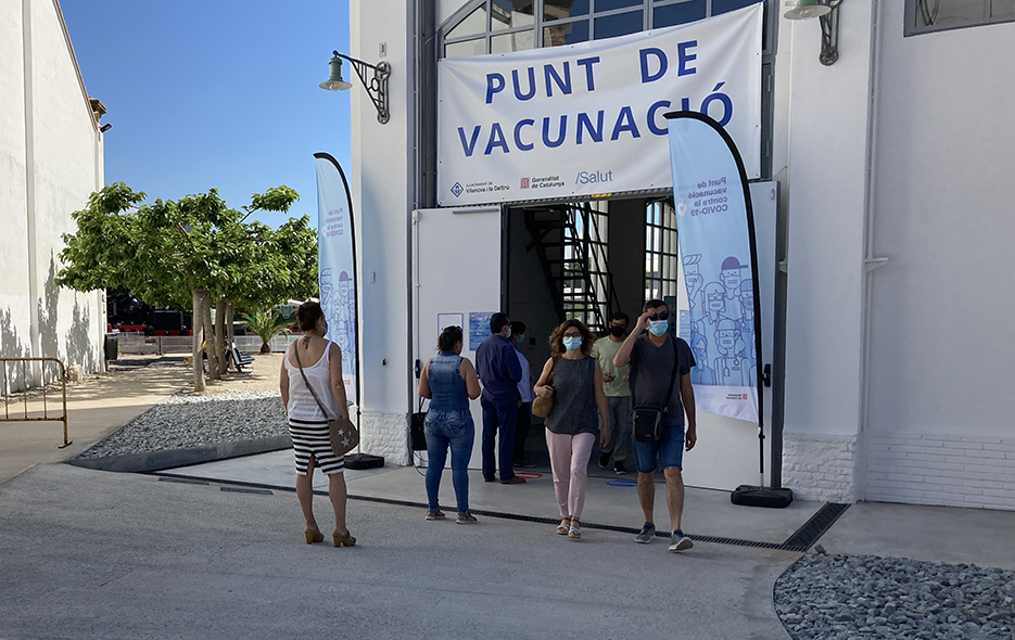 Vaccination centre at the Vilanova Railway Museum.