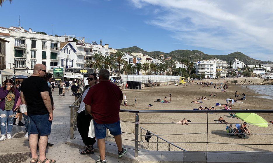 The Sant Sebastian beach in Sitges