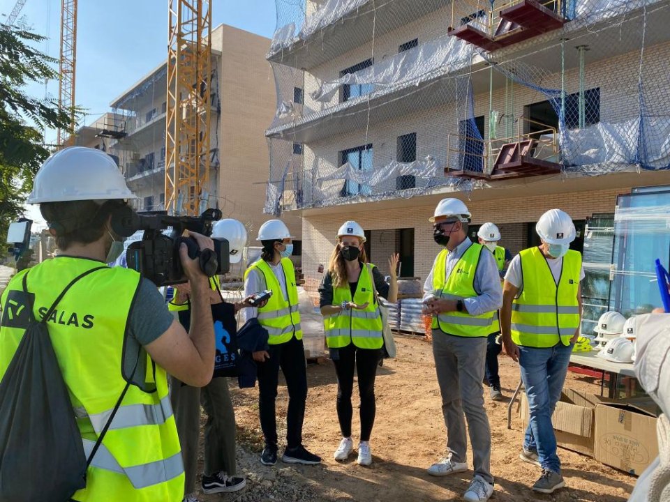 Public housing flats being constructed in Sitges.