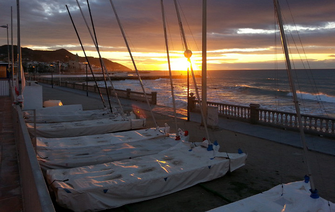 Catamarans at the Club de Mar, Sitges.