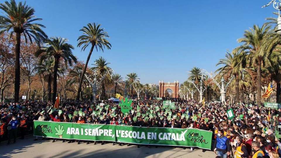 Image of the rally in Barcelona