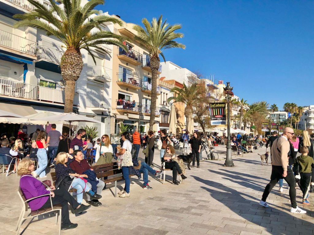 Sant Sebastian promenade in Sitges