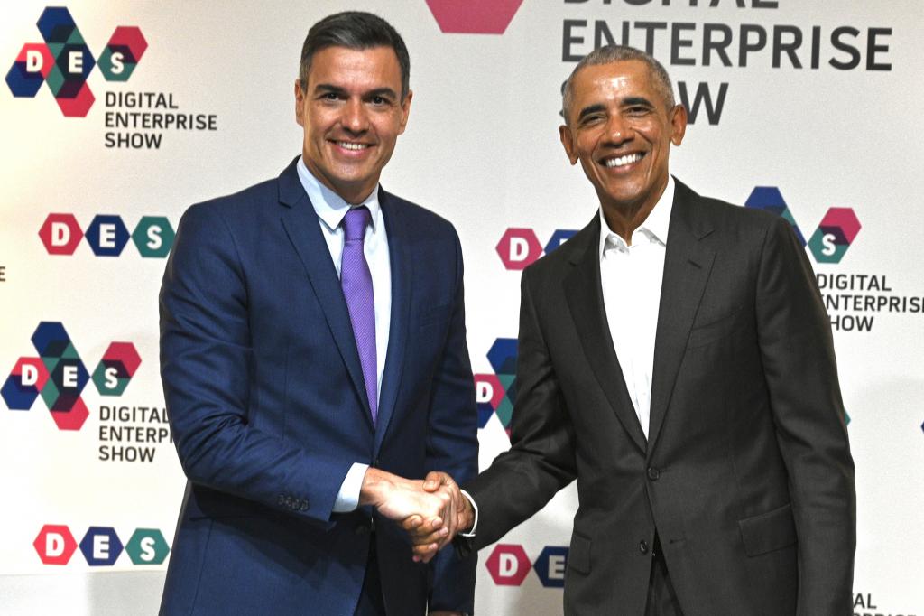 Pedro Sánchez with Barack Obama