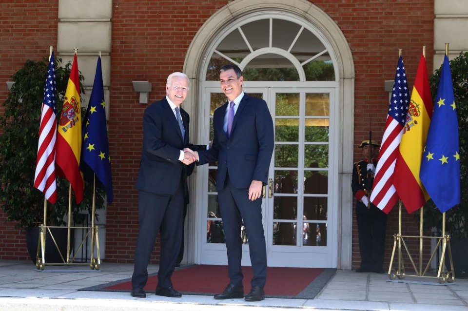 Joe Biden and Pedro Sánchez