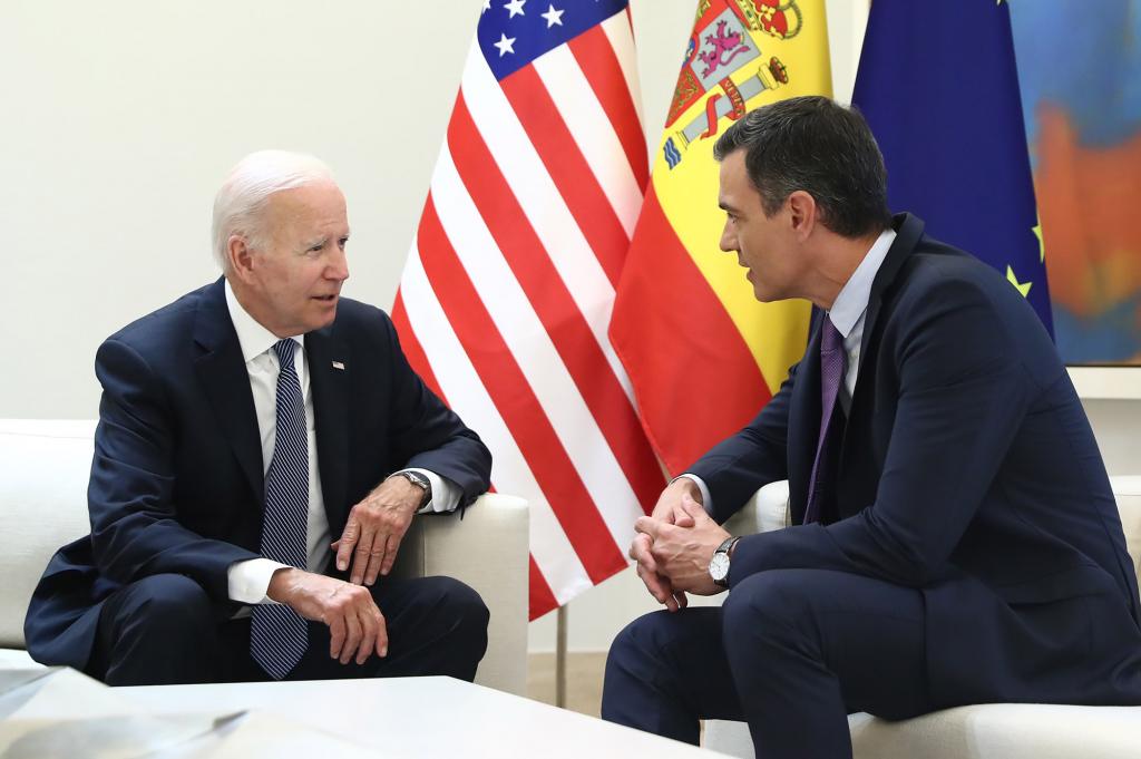 Joe Biden and Pedro Sánchez