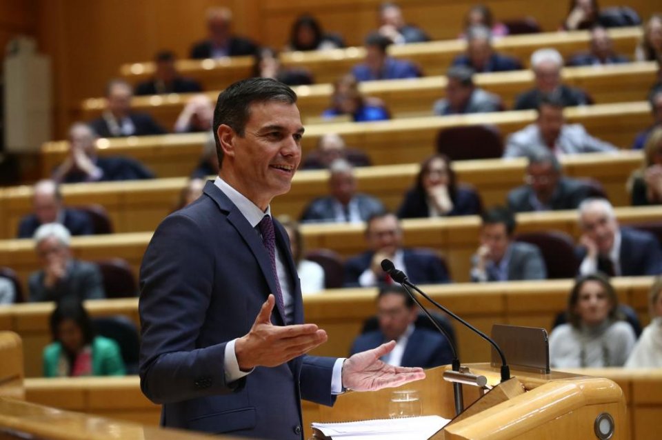 Pedro Sánchez in the Senate.