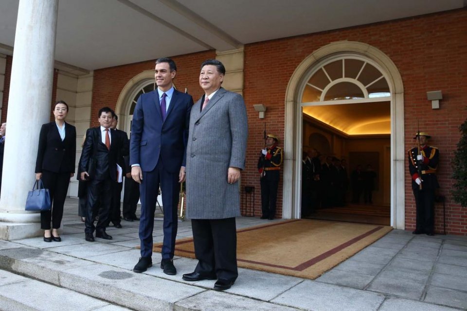 Pedro Sánchez and Xi Jinping