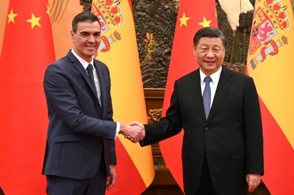 Pedro Sánchez and Xi Jinping