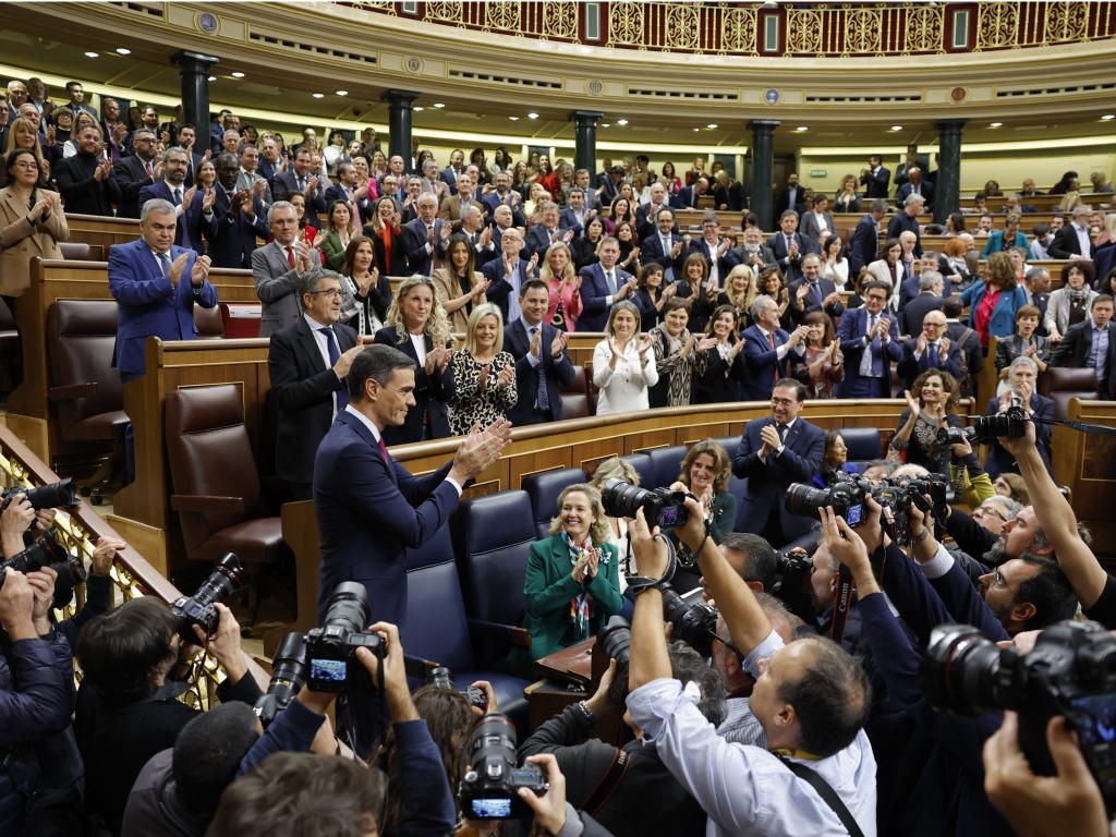 Pedro Sánchez arriving in the Spanish Congress