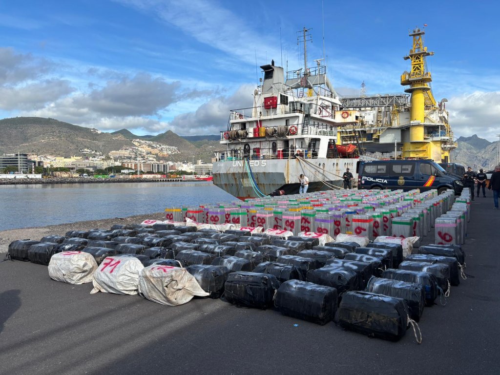 Spanish police intercept Europe-bound vessel carrying 10 tonnes of cocaine in largest-ever maritime bust