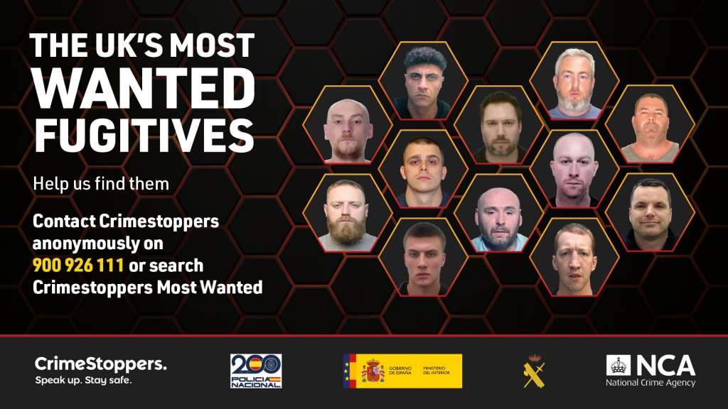 UK launches new hunt for 12 most wanted fugitives believed to be hiding in Spain